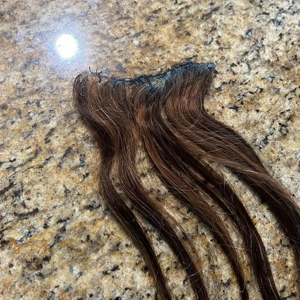 3 Rows Hand Tied Weft Hair - (2) 18” length & (1) 16” length